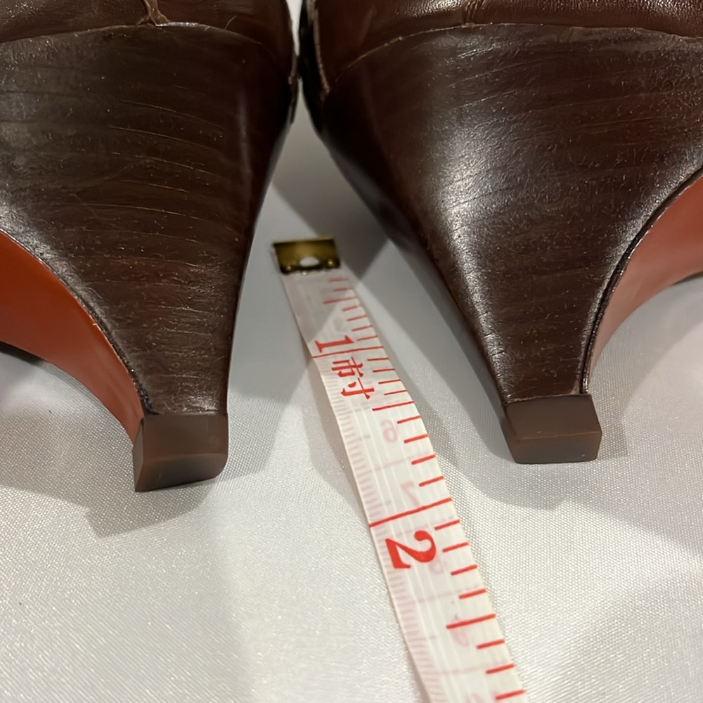 SALE! Cole Haan Brown Women's 7.5B Peep Toe Nike Air Comfort Heels Light Wear - Picture 13 of 13